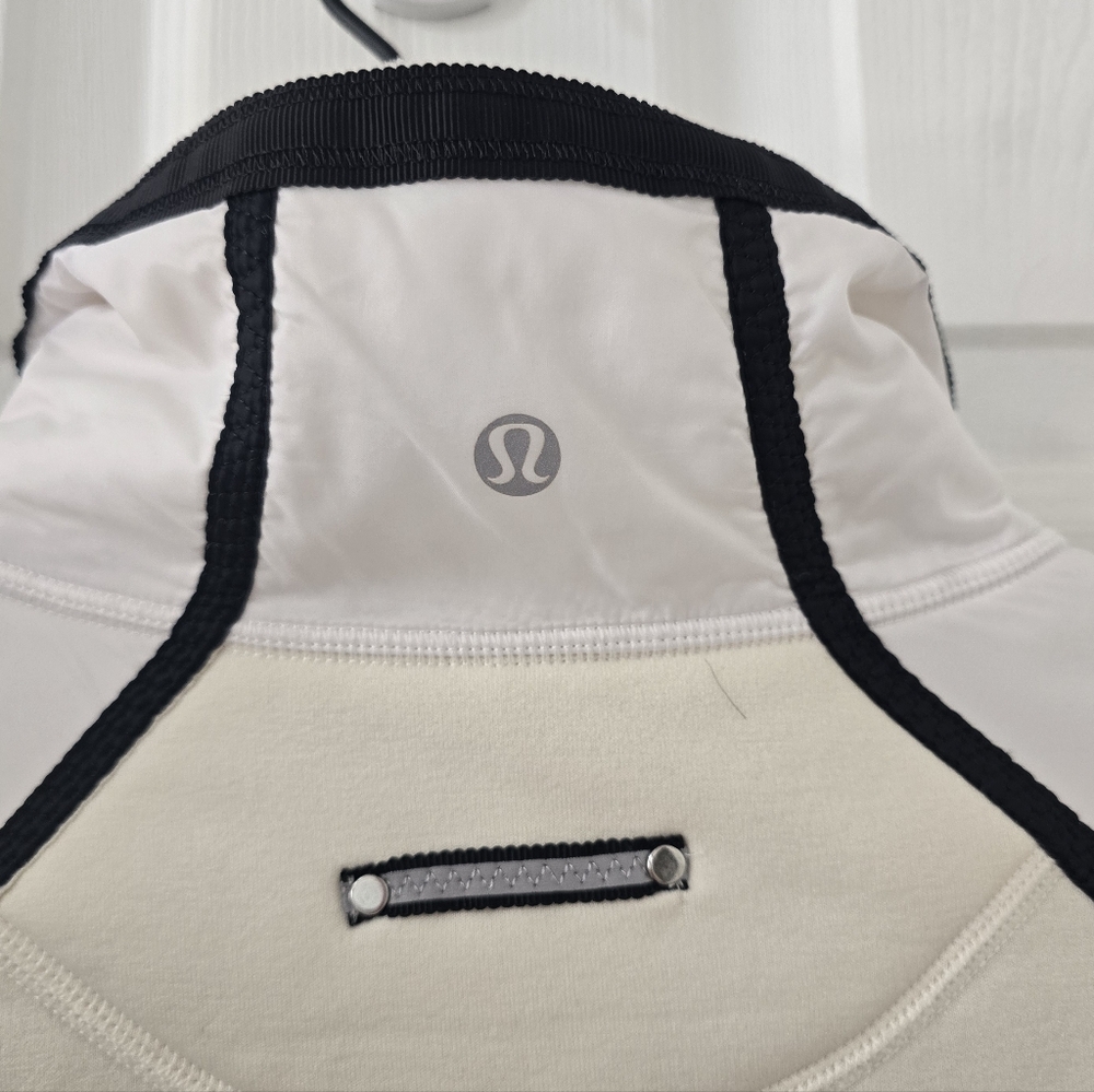 Lululemon White /cream High Neck Fleece Lined Jacket Size 8 - Picture 6 of 8